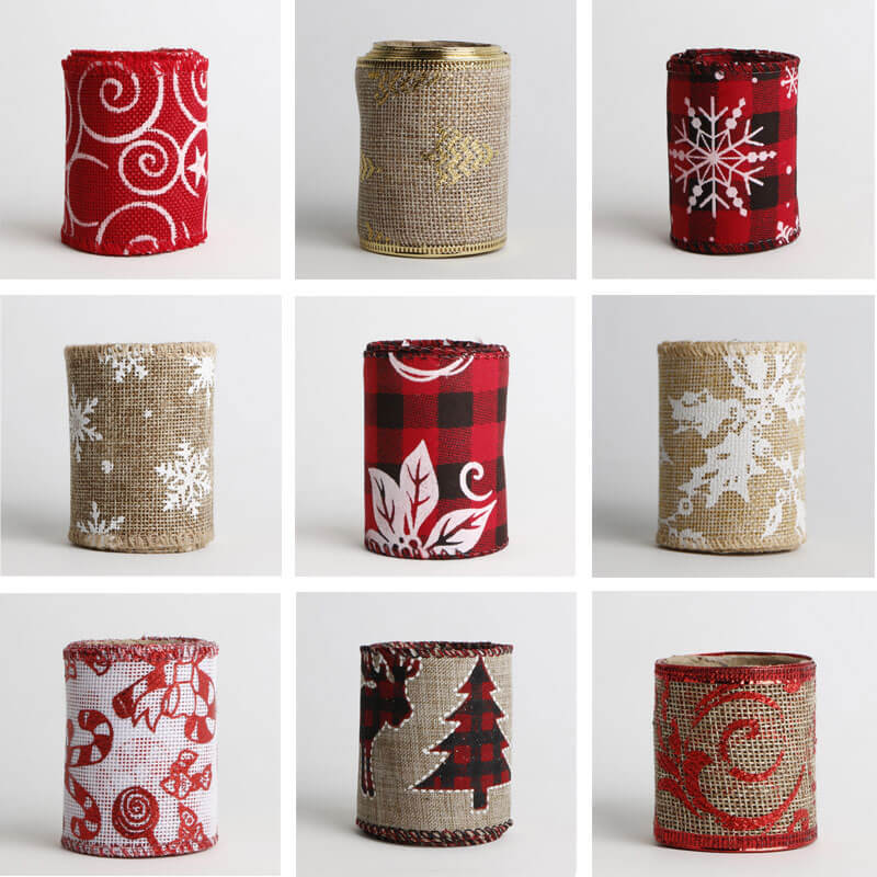 burlap christmas ribbon