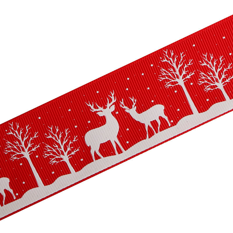 Christmas printed ribbon glow in dark