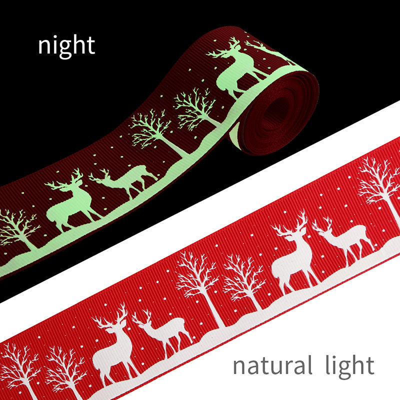 printed ribbon glow in dark