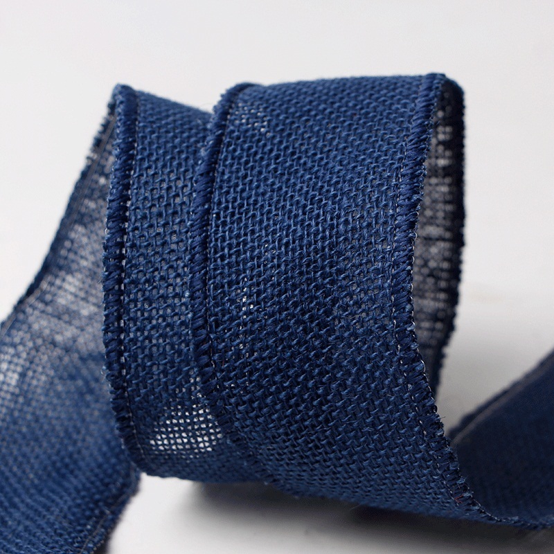 blue jute burlap ribbon