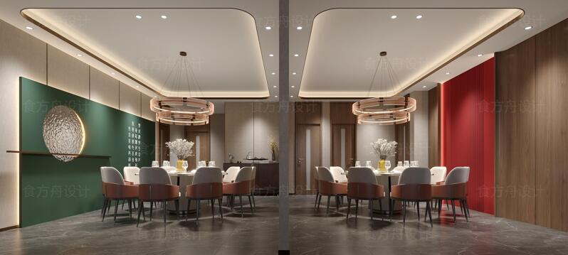 新中式中餐厅效果图设计-留香园