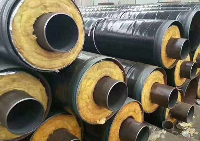制热管道用钢套钢岩棉保温螺旋钢管 制热管道用钢套钢岩棉保温螺旋钢管