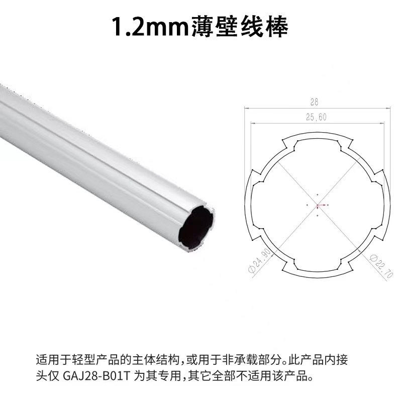 第三代精益管薄壁線棒