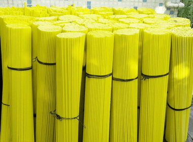 定制黄色玻璃纤维杆GFRP棒材型材玻璃纤维棒遮阳纤维复合材料纤维管供应