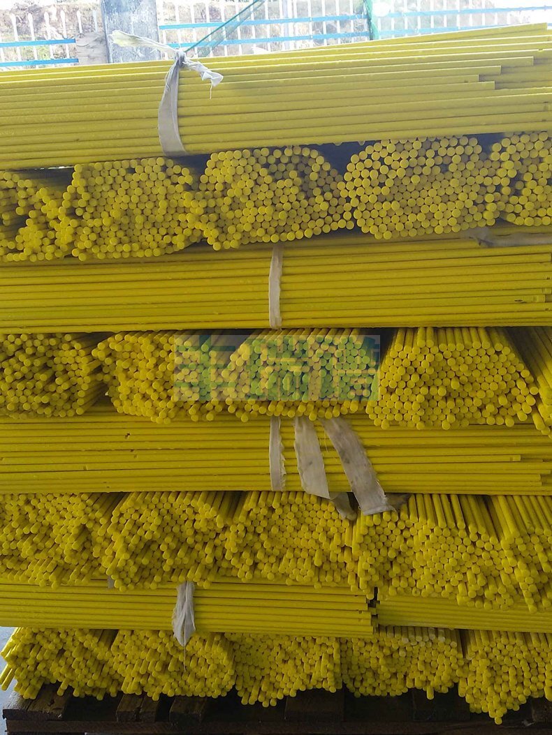 厂家直供黄色玻璃纤维杆支撑杆可定制
