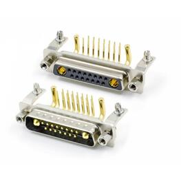 17W2 High current D-SUB Solder Female & Male 90 Degree Gold Plate