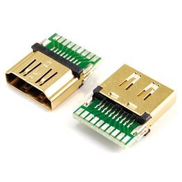 HDMI A female PCB board wire solder type