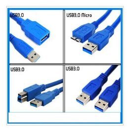 High Speed Blue USB 3.0 Cable A Male to A Male, A Male to B Male, A Male to A Female,A Male to Micro