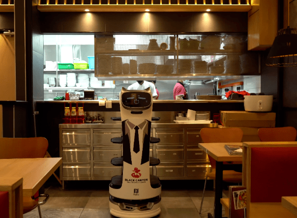 咖啡店送餐機器人