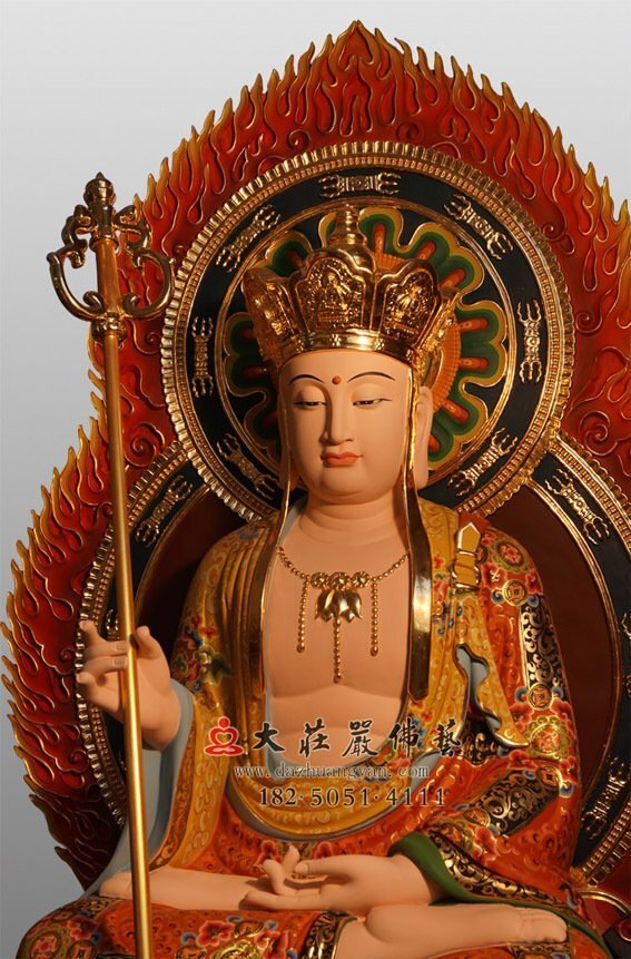 地藏菩萨彩绘佛像