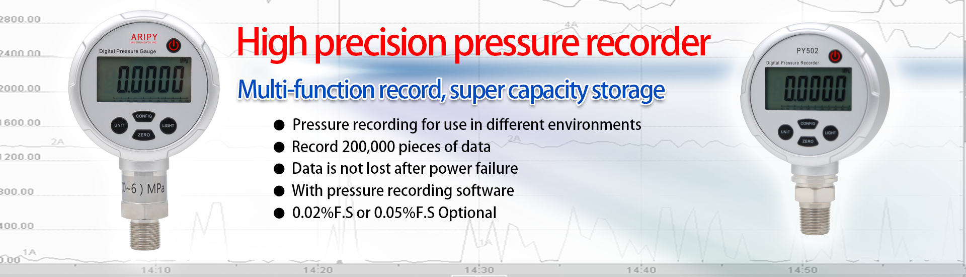 High precision pressure recorder