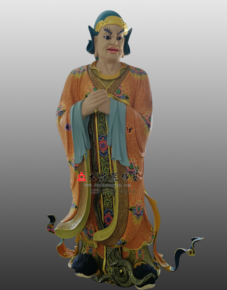 佛教护法神四大天王八大将属彩绘雕塑 