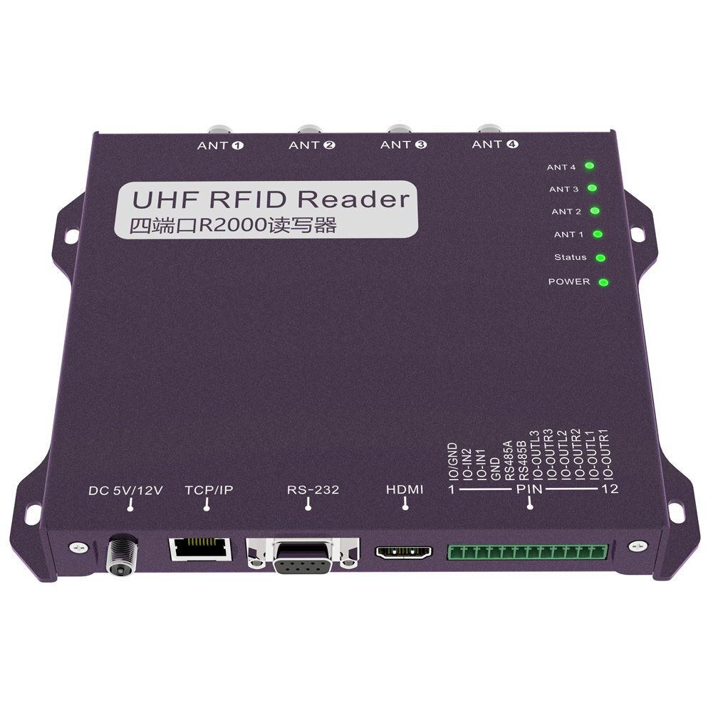 RFID超高频读写器 读卡器 4端口 UHF RFID Reader 4-port 