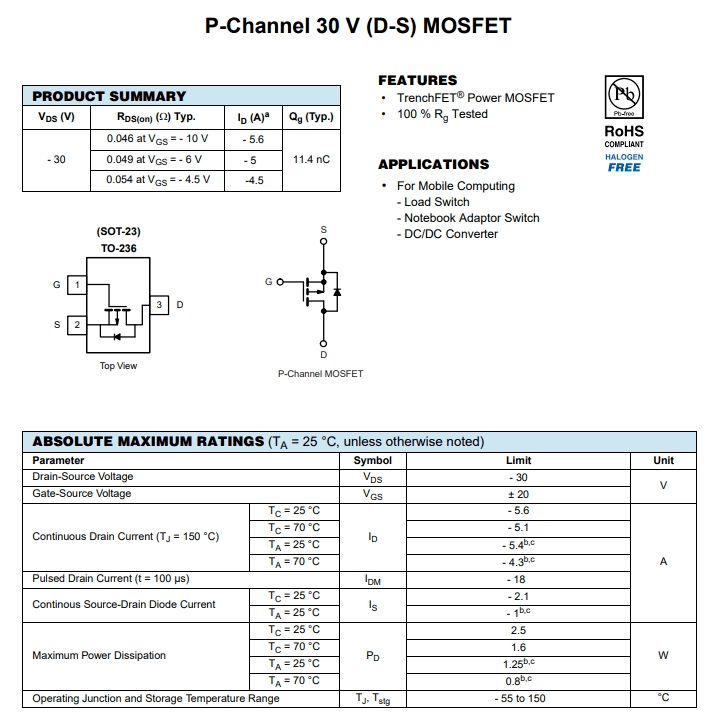 AO3401参数