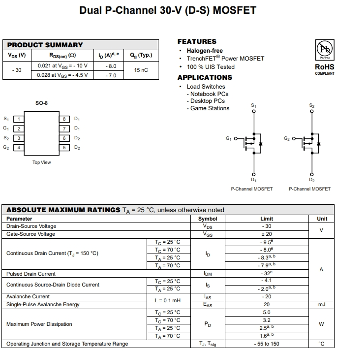AO4805&19参数