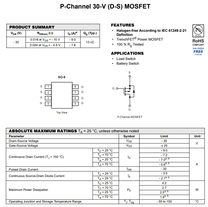 NDS8435A参数