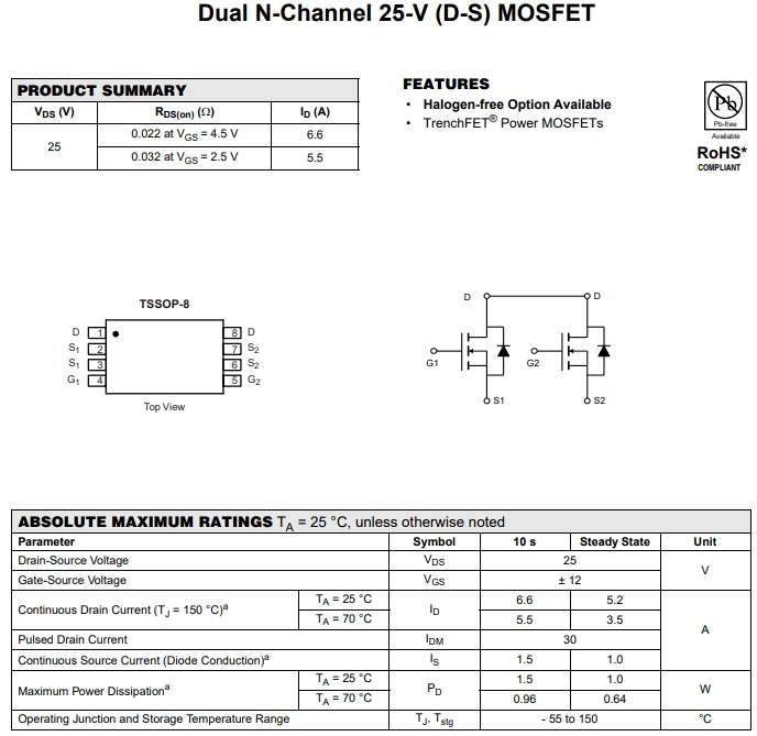SI6926ADQ-T1-GE3参数
