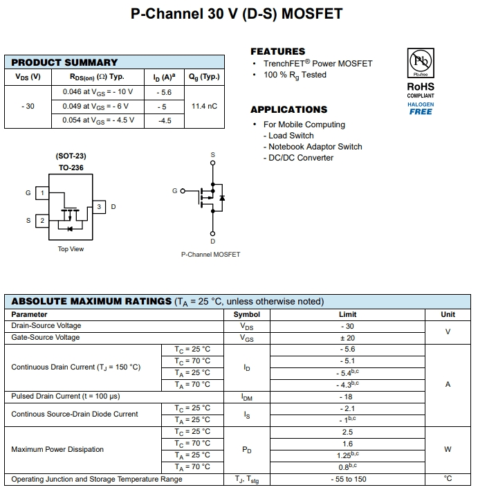 AO3407参数
