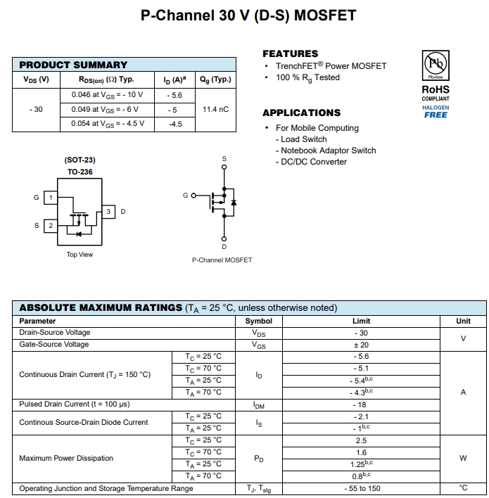 SSM3J332R参数