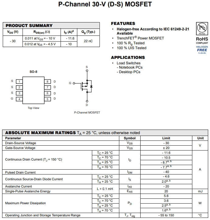 SI4835DDY-T1-E3参数