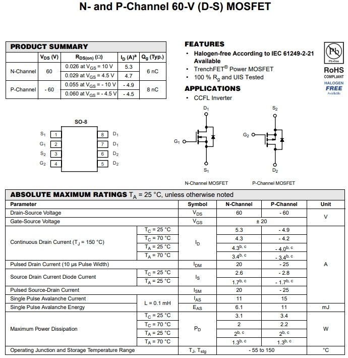 SI4599DY-T1-GE3参数