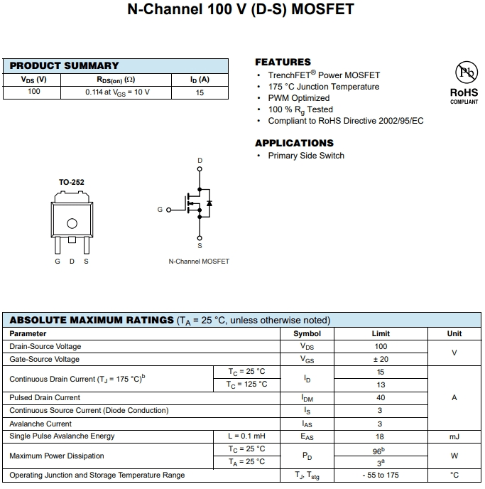 ME15N10参数