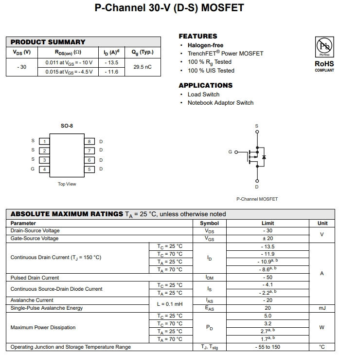 Si4463CDY-T1-GE3参数