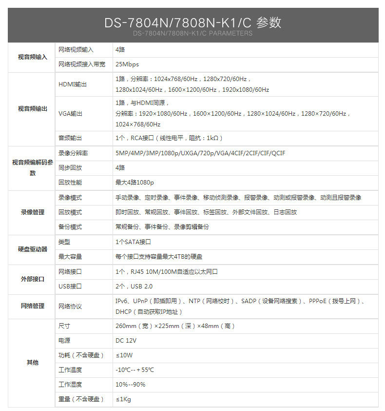 ??礑S-7804N-K1硬盤錄像機 ??礑S-7804N-K1硬盤錄像機