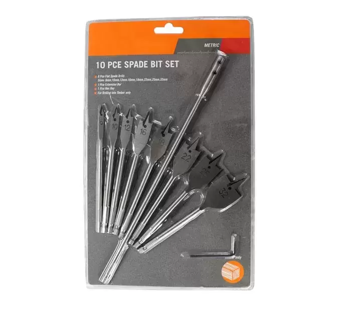 10pcs Flat Wood Drill Bits Set With Bright surface from drill bit manufacturer