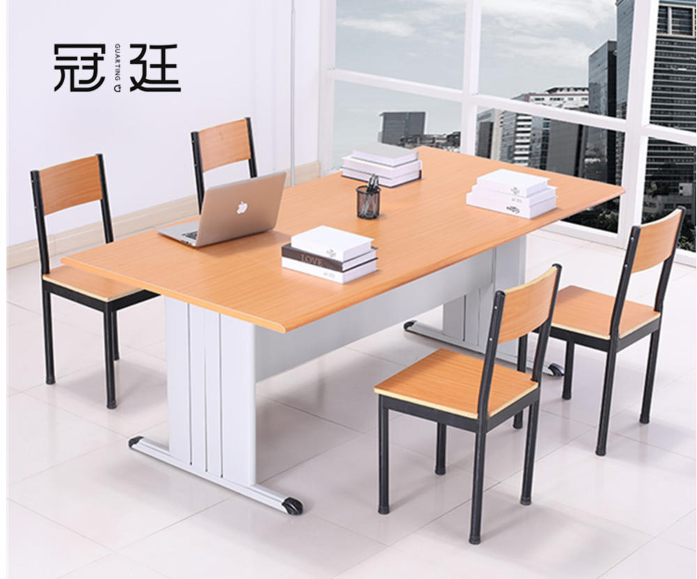 钢木图书阅览桌椅