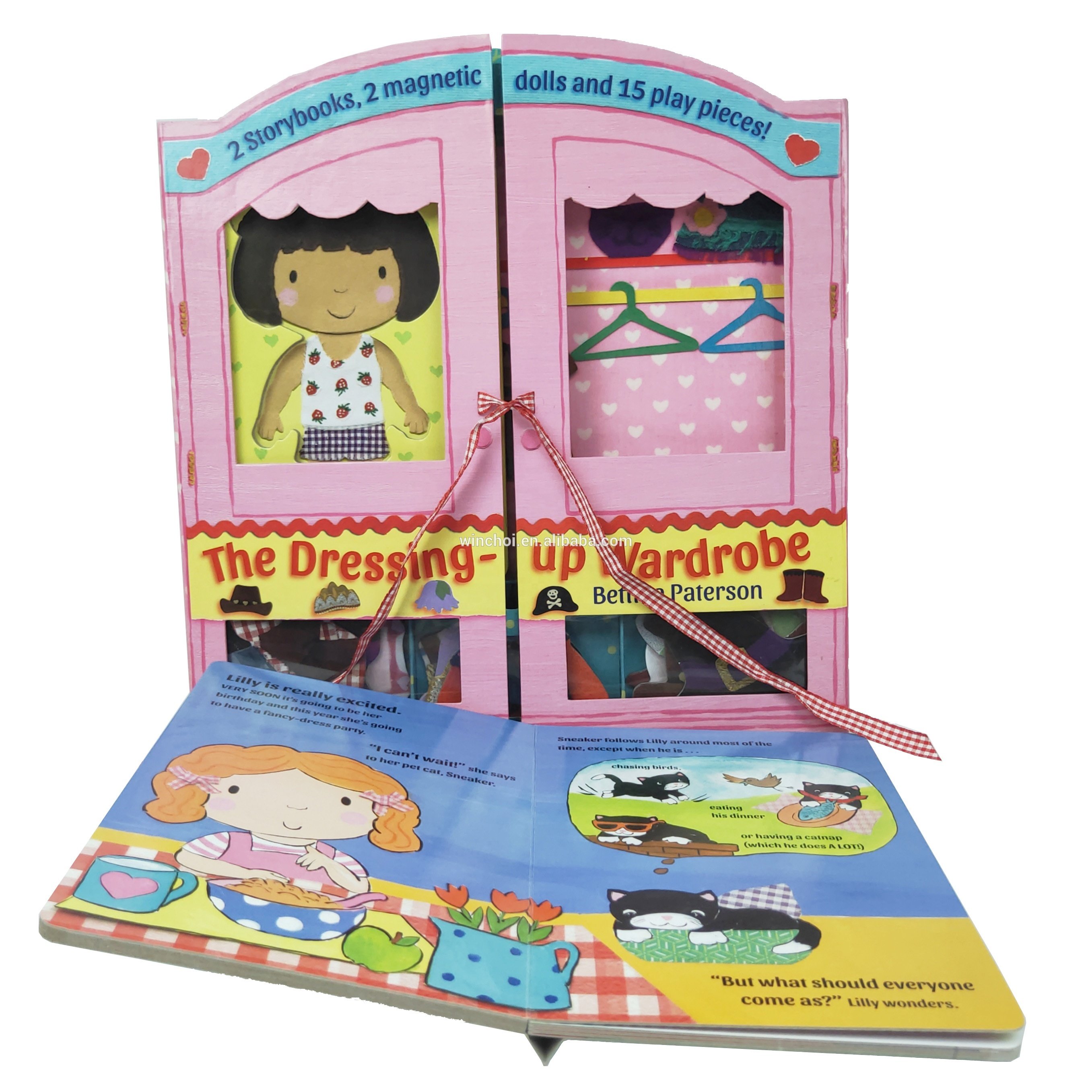 cooplay children intelligent magnetic book 3d dress up activity magnetic board book children book pr