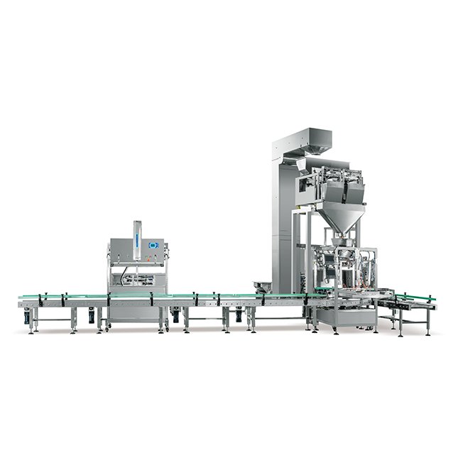 Automatic bagging and boxing production line