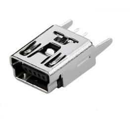 5P B type R/A dip 180 Mini USB connector socket