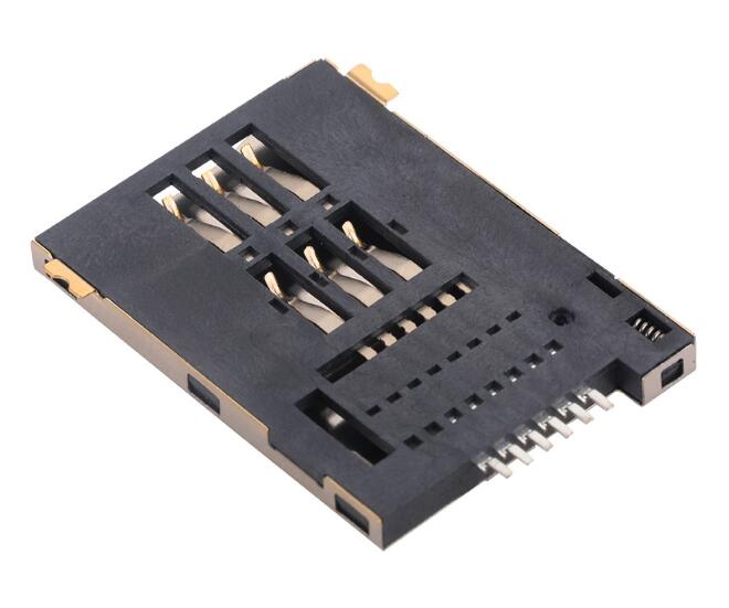 SIM Card Connector without post/6pin