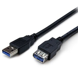 High Speed Black USB 3.0 Extension Cable Male to female