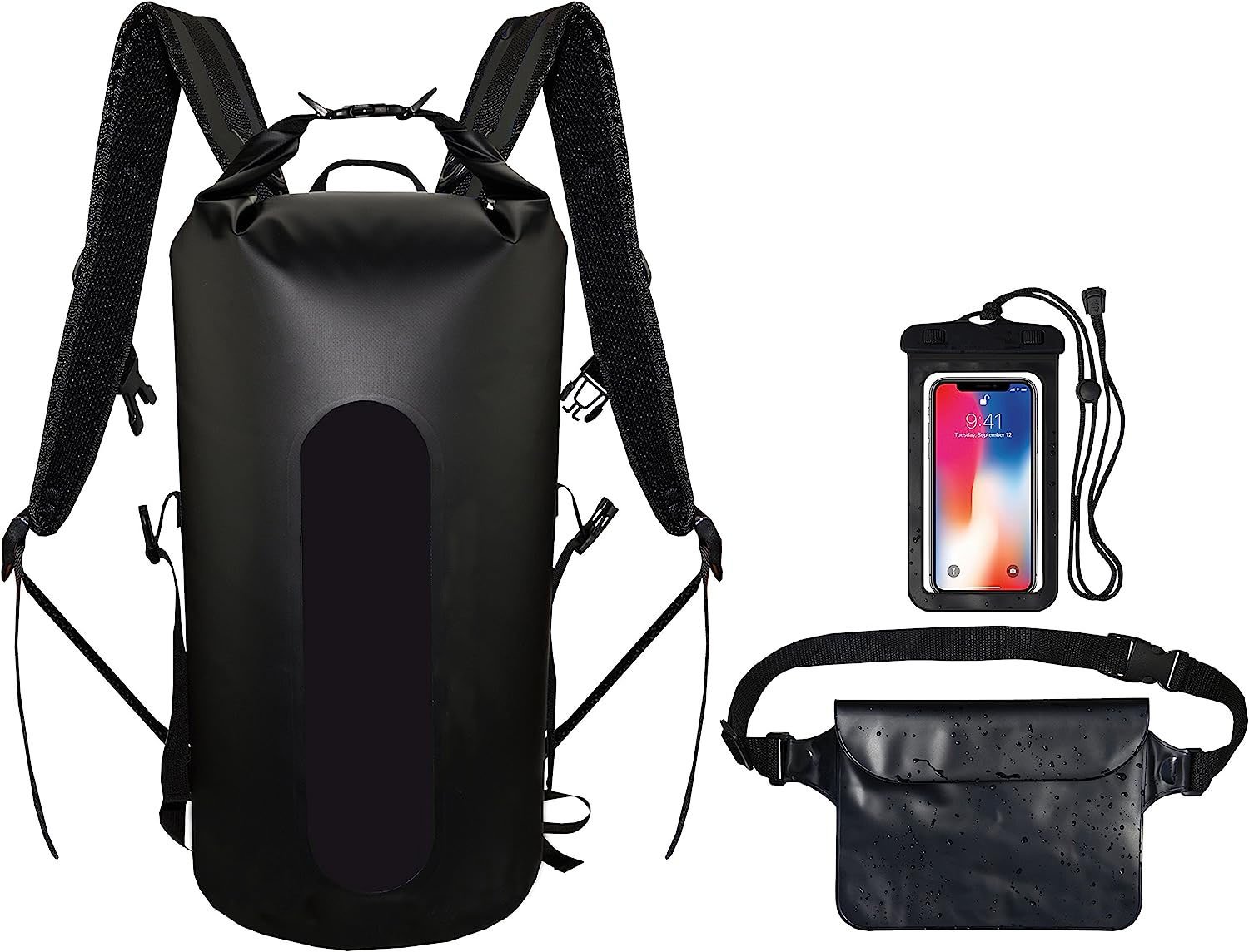 Waterproof Dry Bags Dry Bag with 2 Zip Lock Seals and Detachable Shoulder Strap for Swimming
