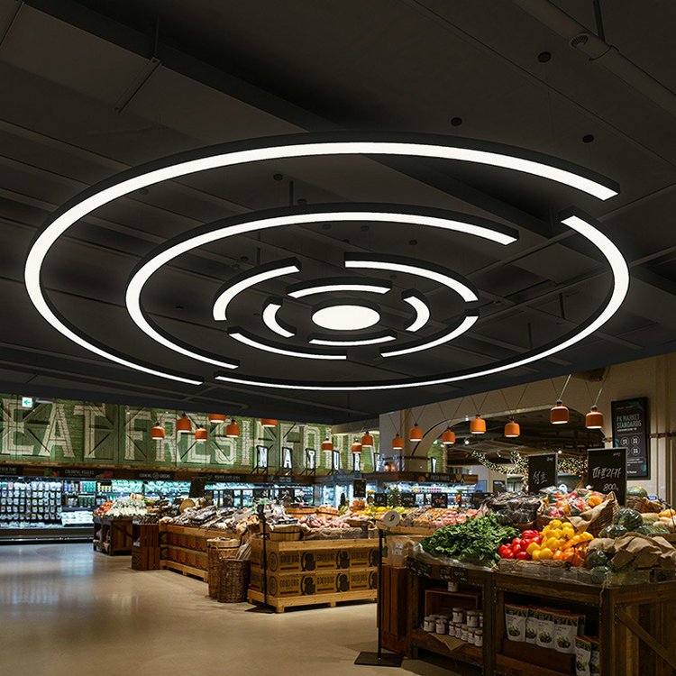3 Installations of Round Linear Light 