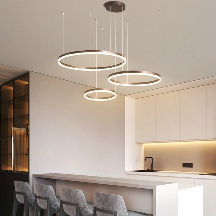 Why choose Commerical Office Dimmable LED Ringed Pendant Light in interior space 