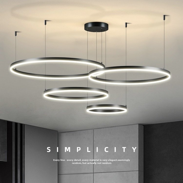 Nordic Style Simple Modern Creative Personality Round LED Chandelier