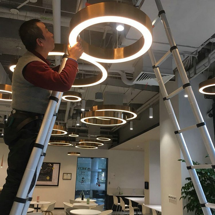 LED Ring Chandeliers and LED Round Panel Light, which one is better 