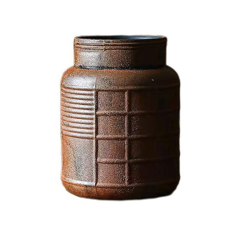 Rust Color Glass Vase for Home Decoration