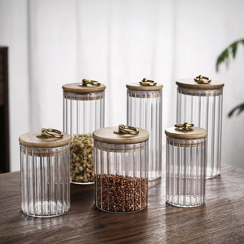 Luxurious Cylinder Glass Storage Jar 