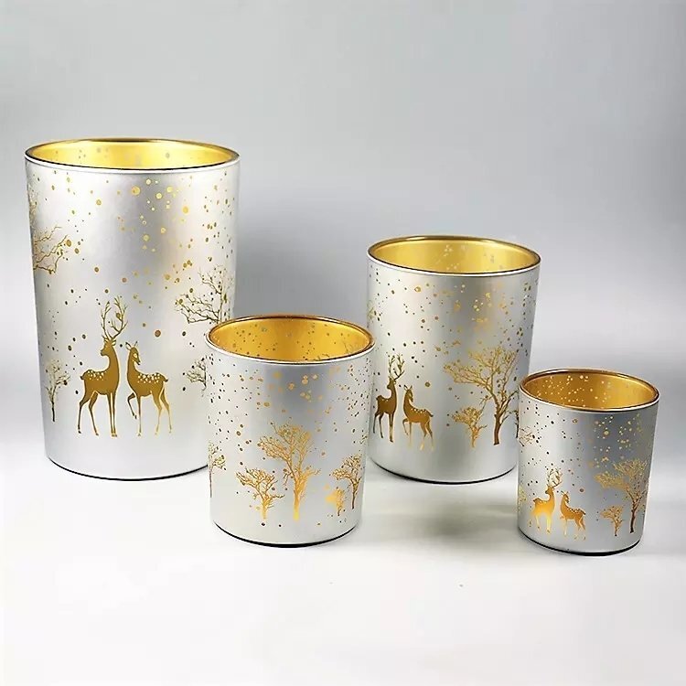 Wholesale Electroplating Glass Candle Holder for Christmas Supplier Manufacturers