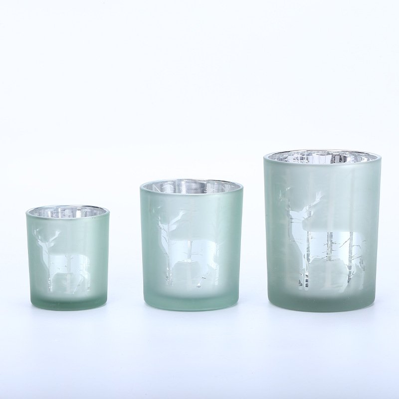 Wholesale Frost Glass Candle Holder for Christmas Supplier Manufacturers