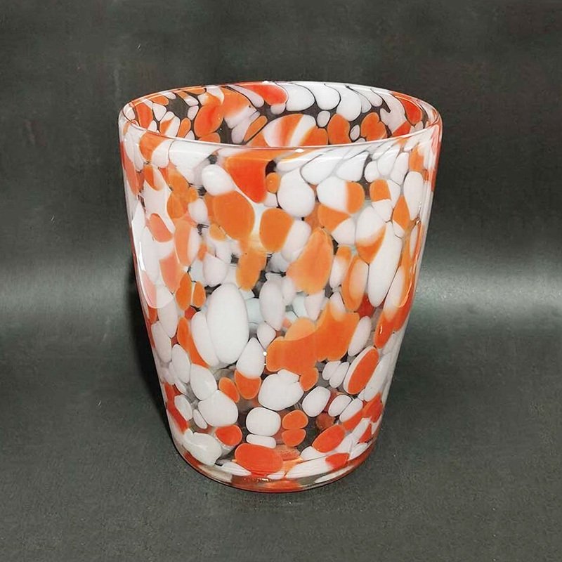 Modern Simple Glass Vase with Color Spots