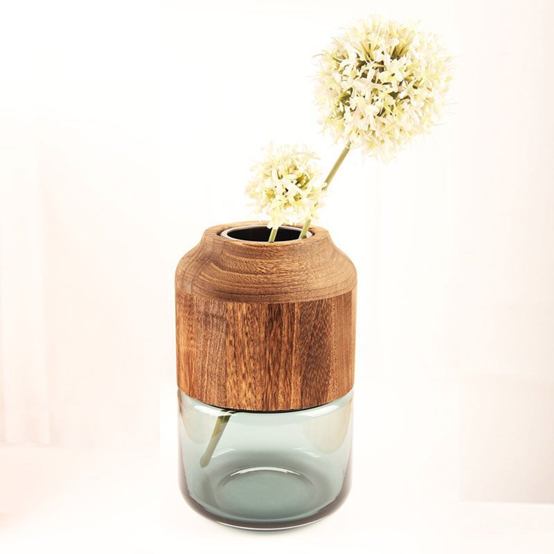 Wholesale Decor Glass Vase Transparent Water-Raising Dried Flower Vase
