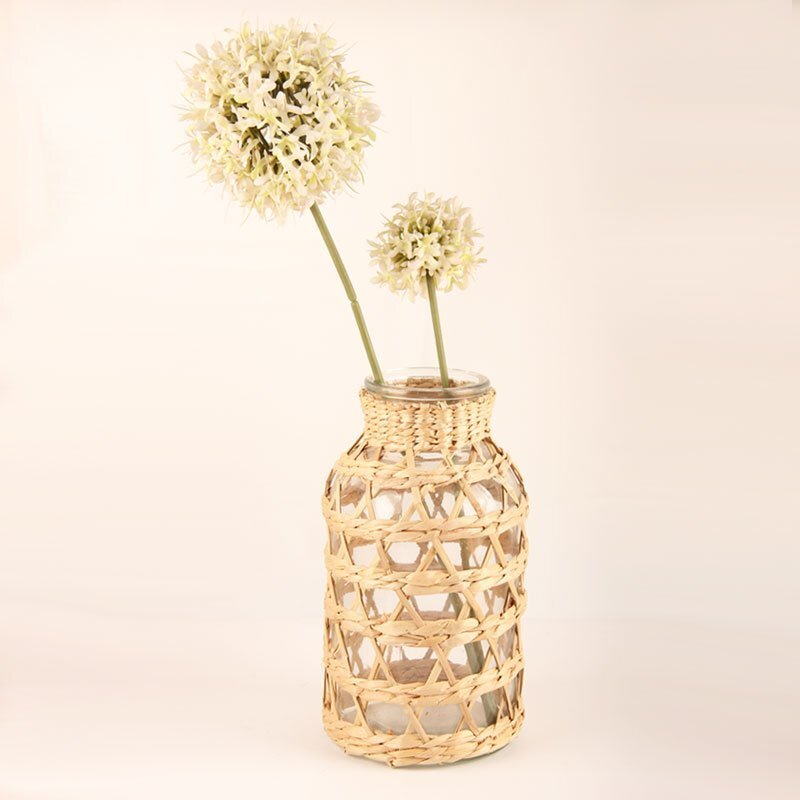 Wholesale Handwoven Glass Bottle Vase,Glass Vase Wrapped In Supplier Manufacturers