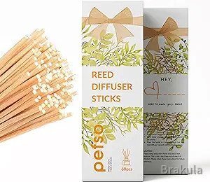 Pefso 2024 60pcs Premium Rattan Reed Diffuser Sticks Set