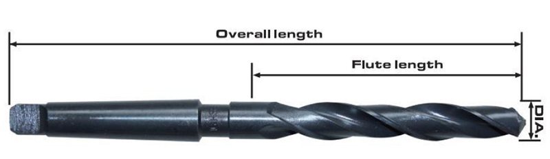 Morse taper shank HSS twist drill bit with black surface treatment 1