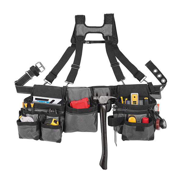 Adjustable Waist Tool belt assembly Tool Bag Belt Durable Tool Bag Set with suspenders 